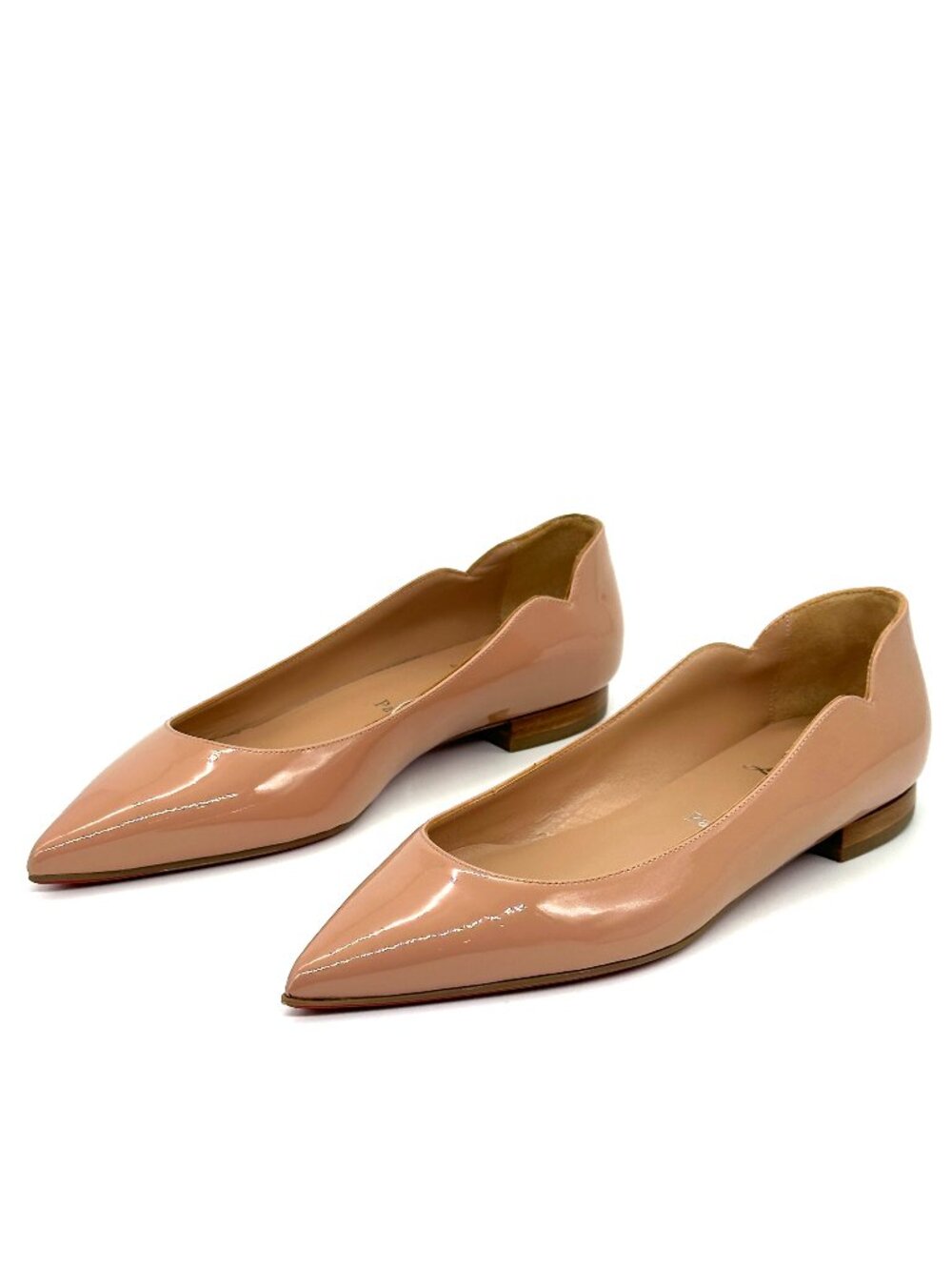 Christian Louboutin HOT CHICKITA Scallop Patent Ballerina Flat Shoes - Picture 7 of 16